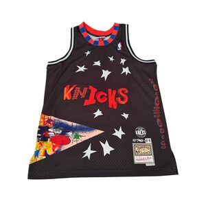 NEW Mitchell & Ness NY Knicks ASAP FERG BR Remix NBA Jersey Black Men’s Sz M